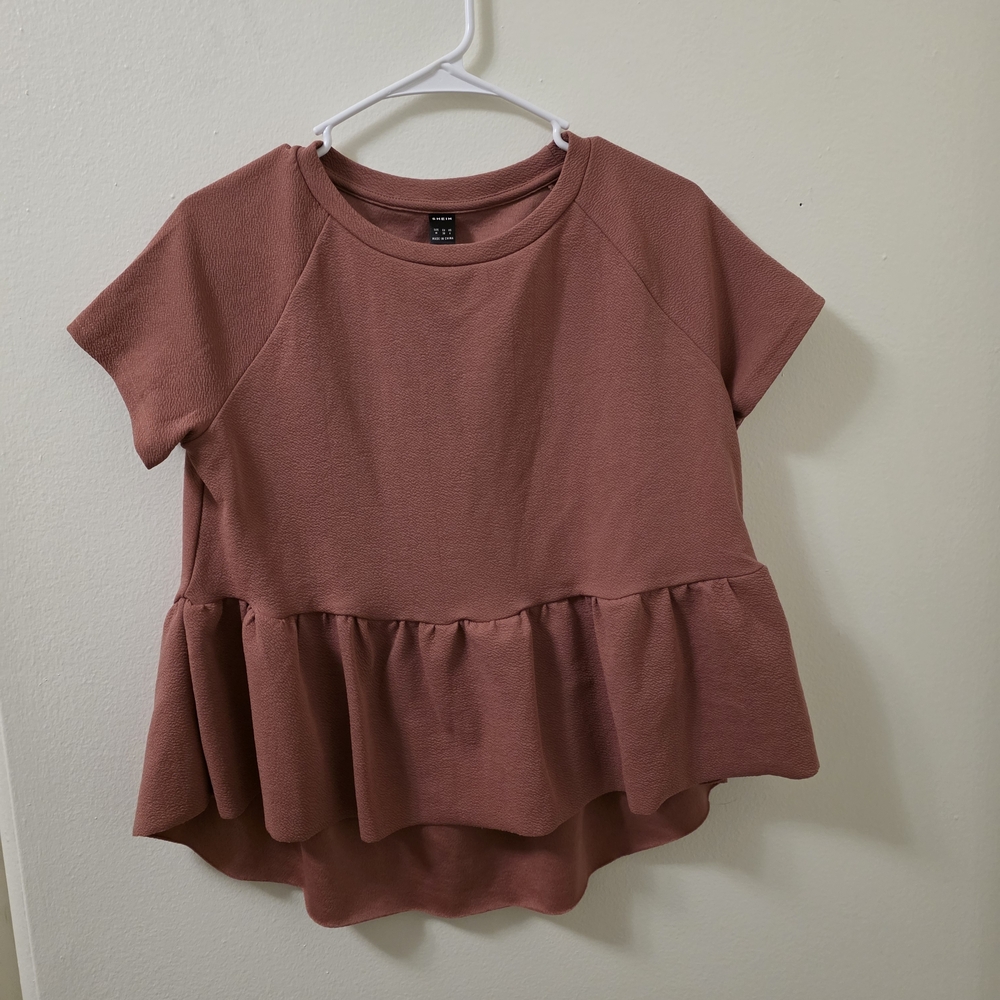 SHEIN Dusty Rose Textured Top
